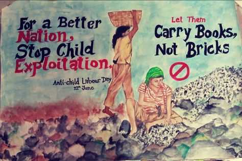 Poster On Child Labour, Labour Day Poster Ideas, Child Labour Poster, Labour Day Poster, Arch Designs For Hall, Artist Corner, School Works, Arch Designs, Poster Competition