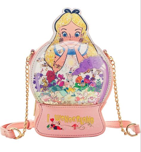 Danielle Nicole X Disney Alice in Wonderland Snow Globe Crossbody #disney #alice #affiliate Alice In Wonderland Accessories, Alice Bag, Danielle Nicole Disney, Cute Crossbody Bags, Disney Alice In Wonderland, Mini Mochila, Danielle Nicole, Loungefly Bag, Disney Bag