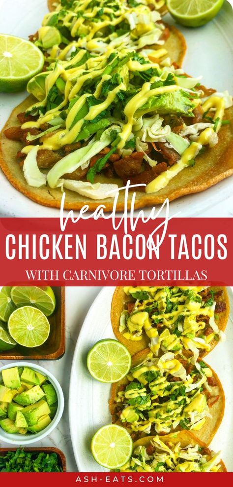 Carnivore Tortillas, Bacon Tacos, Bacon Taco, Healthy Taco Recipes, Healthy Pork Recipes, Honey Butter Chicken, Ancestral Nutrition, Healthy Taco, Gluten Free Tacos