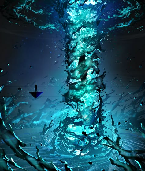 Glass Powers, Magical Water, Water Magic Art, Water Power, Super Powers Art Ice, Ice Magic Art, Water Monster Concept Art, Ice Magic Concept Art, Water Magic