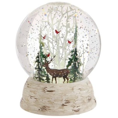 Raz Imports Winter Forest Snow Globe bestproductscom Cardinals In Winter, Winter Snow Globe, Snowman Snow Globe, Raz Imports, I Love Snow, Water Globes, Christmas Snow Globes, Christmas Ornaments Homemade, Winter Forest