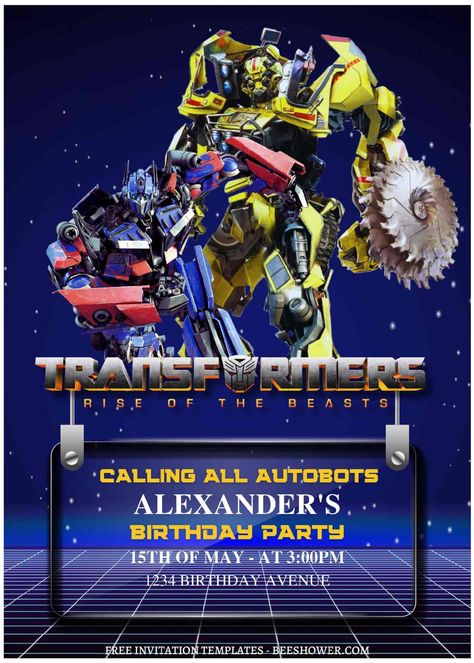 THE Transformers Birthday Invitations, Transformers Birthday Parties, Bohemian Baby Shower, Transformer Birthday, Bohemian Baby, Chic Baby Shower, Boho Baby Shower Invitations, Cool Robots, Floral Baby Shower Invitations