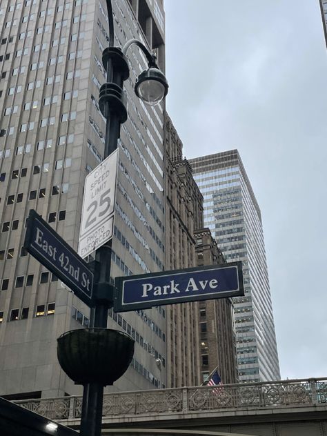 New York Street Signs, 42nd Street, Concrete Jungle, Living In New York, Park Avenue, New York Street, Models Off Duty, Street Signs, Dream Life