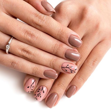 50+ Nude Nails Designs For A Classy Look Matte Nail Colors, Neutral Nail Art, Grey Nail Art, Swirl Nail Art, Elegant Nail Designs, Ombre Nails Glitter, Square Nail Designs, Nude Nail Designs, Floral Nail Designs