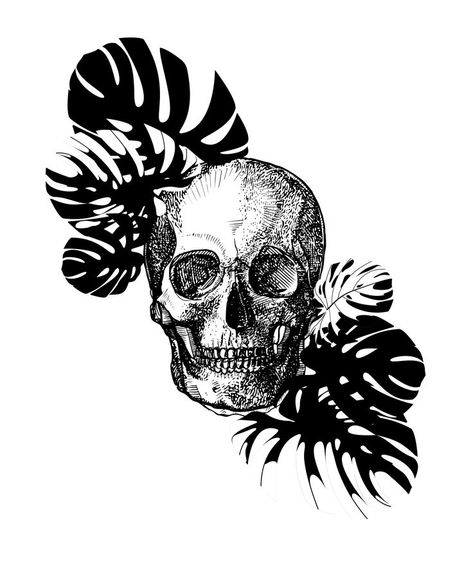 Monstera Tattoo, Beginner Art, Skull Sticker, Monstera Plant, Art Tattoo, Tatting, Darth Vader, Tattoos, For Sale