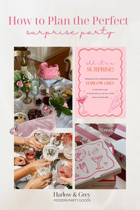 surprise party planning, summer party Surprise Party Ideas, Tropical Birthday, Modern Party, Surprise Party, Party Napkins, Party Cups, Party Plates, Summer Parties, Pull Off