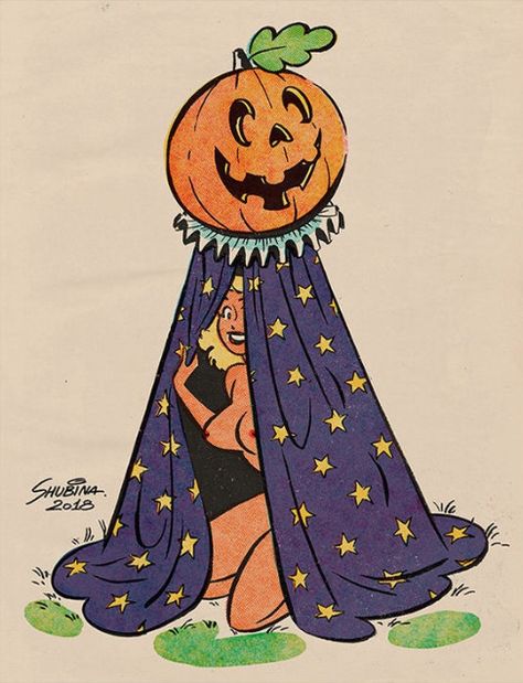 Sveta Shubina, Halloween Pinup, Halloween Pin Up, Arte Pin Up, Pin Up Drawings, Retro Disney, Halloween Pins, Pin Up Art, Retro Halloween