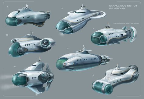 Subnautica Submarines, Subnautica Concept Art, Submarine Design, Futuristic Spaceship, Alien Technology, Concept Vehicles Sci Fi, Eco System, Starship Concept, Sci Fi Ships