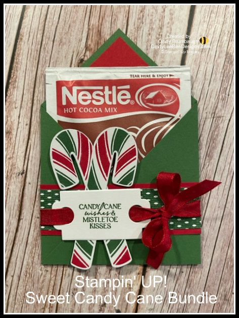 Hot Chocolate Treats, Candy Cane Cards, Christmas Treats Holders, Hot Cocoa Gift, Christmas Craft Show, Christmas Gift Tags Handmade, Chocolate Card, Bee Designs, Christmas Treat Bags