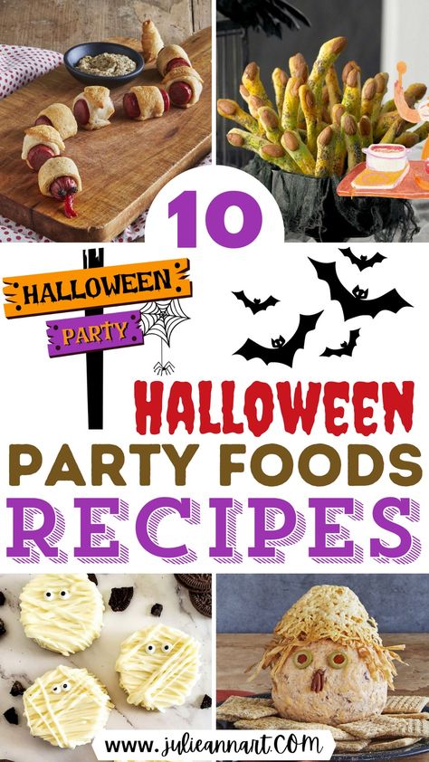 Best Halloween Party Foods Witch Halloween Party Food, Spooky Brunch, Halloween Party Foods, Halloween Brunch, Fun Halloween Party Food, Best Halloween Party, Yummy Appetizers Parties, Halloween Finger Foods, Simple Family Meals