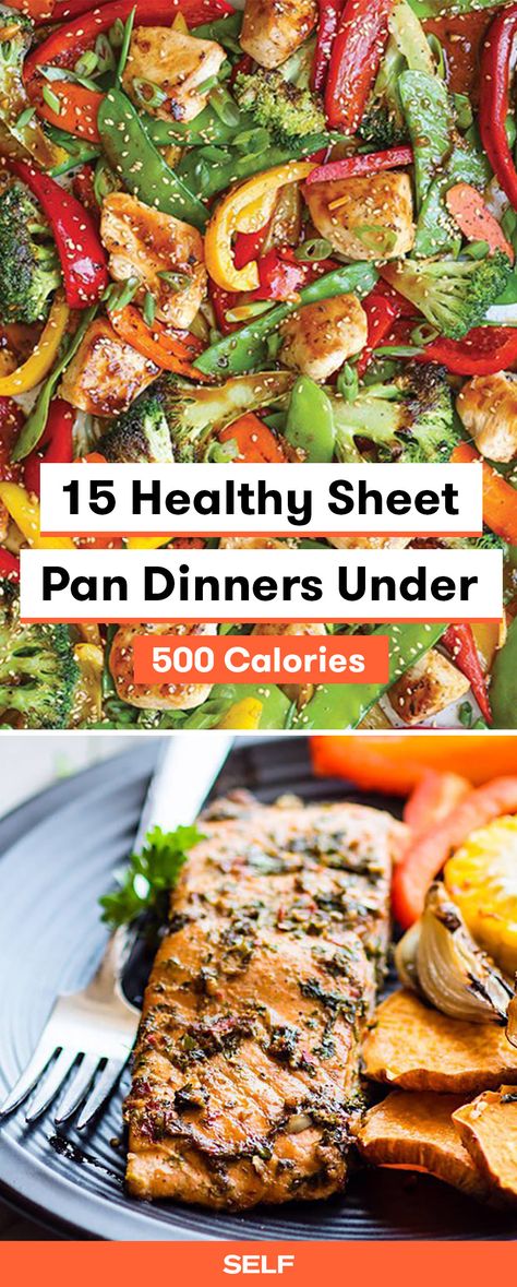 Keto Cravings, Healthy Sheet Pan Dinners, Dinners Under 500 Calories, Healthy Sheet Pan, Meals Under 500 Calories, Dinners Healthy, 500 Calorie Meals, Dinner Family, 500 Calorie