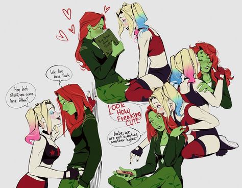 Harley Ivy, Gotham Villains, Gotham Girls, Harley Quinn Artwork, Harley Quinn Comic, Cartoon Girls, Batman The Animated Series, Lesbian Art, Harley Quinn Art