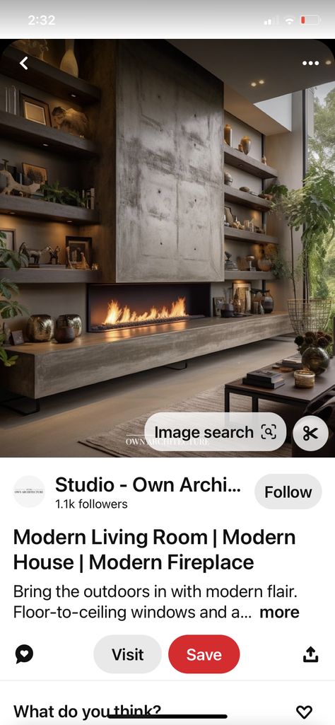 Stone Wall With Fireplace, Fire Place Surround, Wall With Fireplace, Stone Fireplace Wall, Kiva Fireplace, Pottery Barn Style, Modern Mountain Home, Modern Mountain, Fireplace Ideas