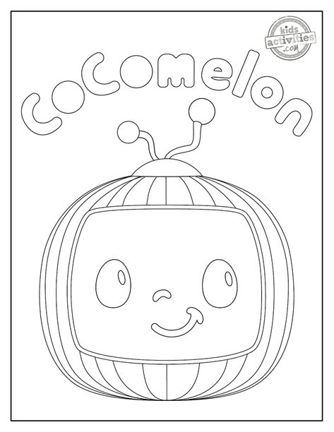 Coloring Pages Cocomelon, Cocomelon Drawing Outline, Coco Melon Coloring Pages Free Printable, How To Draw Cocomelon, Coco Melon Drawing, Cocomelon Colouring Pages, Coco Melon Coloring Pages, Cocomelon Crafts, Cocomelon Drawing