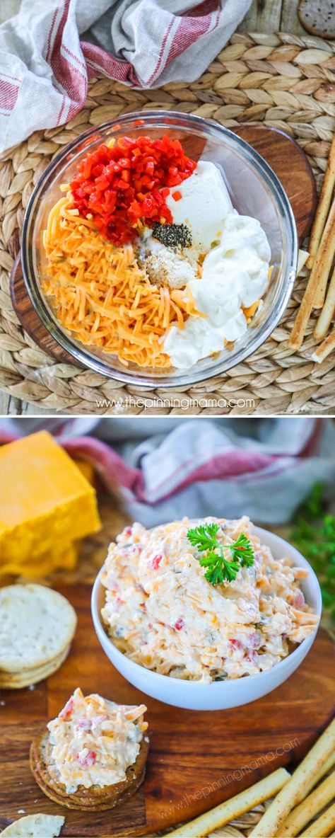 Pimento Cheese Recipe Without Cream Cheese, Pimento Cheese Recipe Easy, Homemade Pimento Cheese Recipe, The Pinning Mama, Pimento Cheese Recipe, Cheese Spread Recipes, Homemade Pimento Cheese, Pimento Cheese Spread, Georgia Food