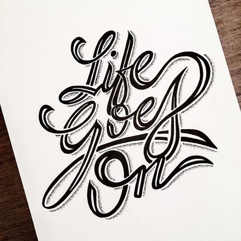 LIFE GOES ON. Hand lettering quote by Guigaamartins Life Goes On Tattoo, Black Men Tattoos, Tattoo Design For Hand, On Tattoo, Tattoo Outline Drawing, Semicolon Tattoo, Graffiti Lettering Fonts, Quest Nutrition, Neck Tattoo For Guys