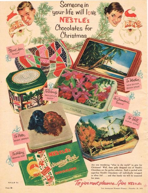 Christmas Advertising, Books Images, Christmas Ephemera, Vintage Christmas Images, Christmas Ad, Mid Century Christmas, Retro Advertising, Tin Art, Retro Ads