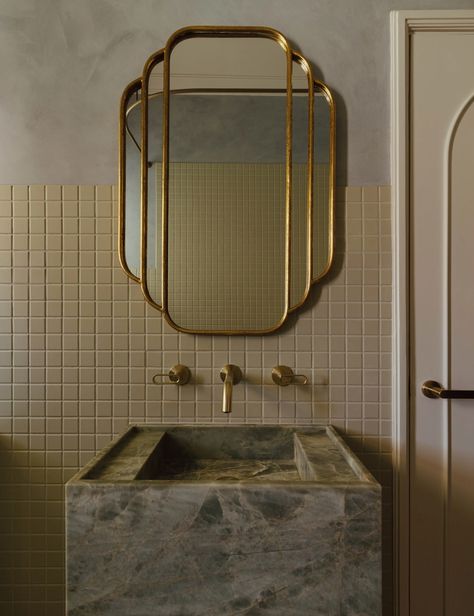 Art Deco Apartment, Globe West, The Jazz Age, 1970s Home, Art Deco Bathroom, Kitchen Splashback, Chic Spaces, High Stool, 1930s Art