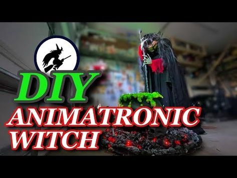 Animatronic Halloween Witch - DIY - YouTube Diy Halloween Animatronics, Animatronic Halloween, Diy Moving, Halloween Props Scary, Animated Witch, Haunted House Halloween Party, Witch Props, Halloween Maze, Animated Halloween Props