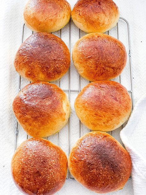 Home made buns Home Made Buns, Recipe Hacks, Brioche Buns, All Purpose Flour, Egg Wash, Recipes Homemade, Warm Milk, Bread Recipes Homemade, The Egg