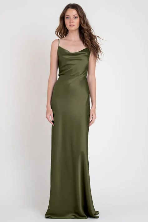 Shop Jenny Yoo Shades of Green Dresses Olive Green Bridesmaid, Olive Green Bridesmaid Dresses, Green Bridesmaid, Jenny Yoo, Green Bridesmaid Dresses, Green Dress, Olive Green, Bridesmaid Dresses, Satin