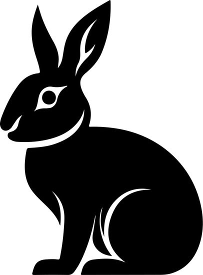 Rabbit silhouette Rabbit Stencil Free Printable, Animal Stencil Art, Silhouette Photo, Rabbit Silhouette, Rabbit Vector, Bunny Silhouette, Animal Stencil, Silhouette Photos, Free Stencils