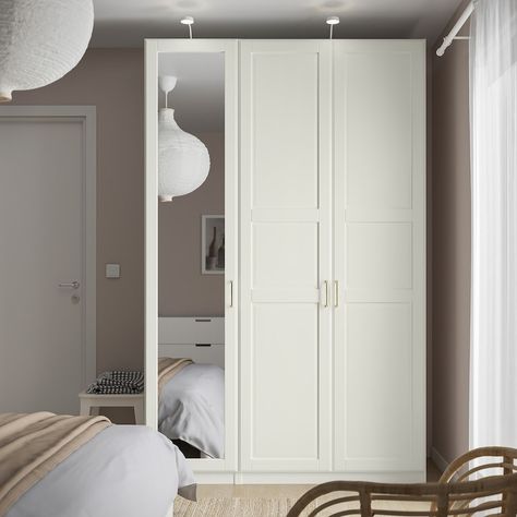 PAX / TYSSEDAL Combinaison armoire, blanc/miroir, 150x60x236 cm - IKEA Armoire Pax Ikea, Ikea Tyssedal, Mirror Wardrobe, Ikea Wardrobe, Ikea Mirror, Ikea Pax Wardrobe, White Wardrobe, Ikea Bedroom, Pax Wardrobe