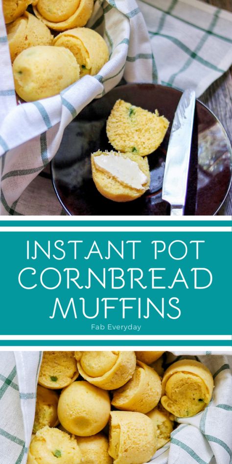 Instant Pot Cornbread Muffins - Fab Everyday Instant Pot Bites Mold Recipes, Instant Pot Cake Bites, Instant Pot Silicone Mold Recipes, Instant Pot Bites, Cornbread Bites, Bites Ideas, Silicone Molds Recipes, Mold Recipes, Gluten Free Instant Pot