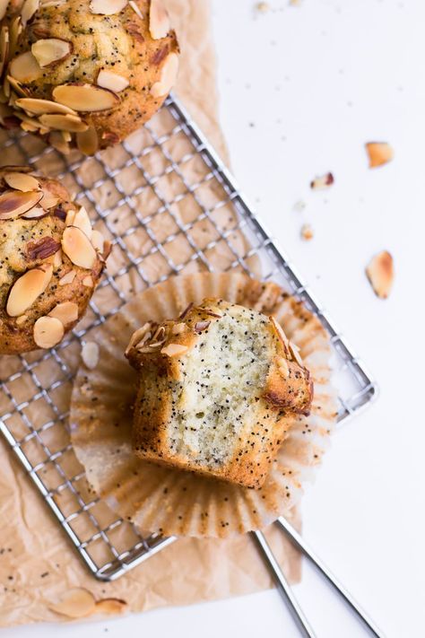 The Best Ever Healthy Almond Poppy Seed Muffins (gluten-free & dairy-free) - Almond Poppy Seed Muffins, Almond Poppyseed, Almond Poppyseed Muffins, Poppyseed Muffins, Seed Muffins, Poppy Seed Muffins, Gluten Free Muffins, Baking Bread, Poppy Seed