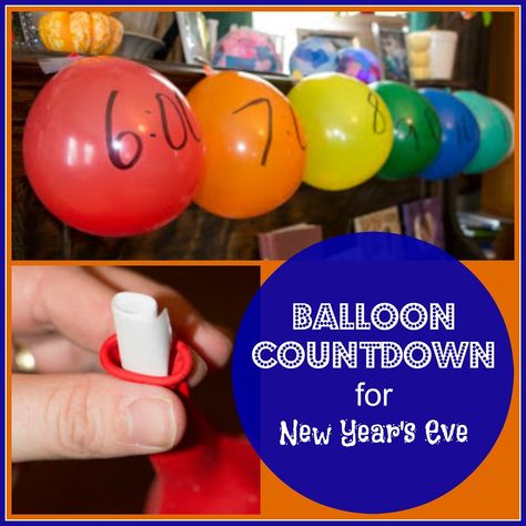 A simple New Year's Eve party for kids with a fun balloon countdown! Nye Balloons, New Years With Kids, Countdown For Kids, New Year's Eve Crafts, New Year's Eve Countdown, Kids New Years Eve, New Year's Eve Activities, New Years Eve Games, New Years Eve Food