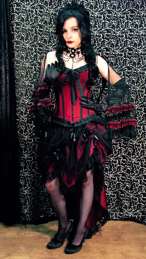 Do you prefer Victorian Goth Vampires? This is our Santanico Pandemonium Vampire Outfit inspired by Selma Hayek in the 1996 Quentin Tarantino Film, From Dusk Til Dawn. This Vampire Costume is one of many Vampire Ball or Halloween Party Costume Ideas that we keep in stock. Victorian Goth Vampire, Vampire Attire, Saloon Girl Dress, Saloon Dress, Saloon Girl, Vampire Costumes, Goth Vampire, Vampire Clothes, Saloon Girls