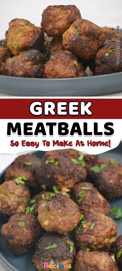 These Keftedes otherwise known as Greek meatballs are delicious ground lamb balls that are flawlessly seasoned. They’re sided with a tasty tomato sauce or Tzatziki sauce. Lamb Balls, Greek Meatballs Recipe, Lamb Meatballs Greek, Sos Recipe, Greek Meatballs, Lamb Meatballs, Ground Lamb, Meatballs Recipe, Tzatziki Sauce