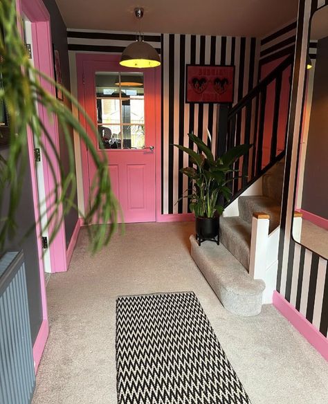 Funky Hallway, Beetlejuice Bathroom, Beetlejuice Home Decor, Floor Decals, Vehicle Graphics, Funky Decor, Floor Decal, Entry Hallway, Inspo Pics