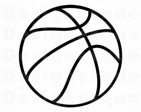 Basketball Outline, Basketball Tattoos, Basketball Senior Night, Basketball Drawings, Basketball Clipart, Sewing Clipart, Bola Basket, Ball Drawing, Scroll Saw Patterns Free