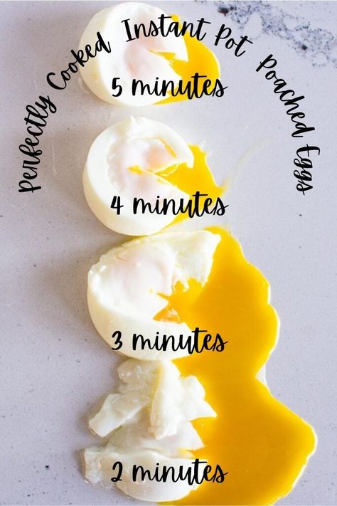 Get a perfectly poached egg breakfast every time without stress with this Instant Pot Poached Eggs recipe. Whether you like a slightly solid outside and soft center inside or a softer egg white with a runny yolk, the modern day pressure cooker delivers consistent results every time and within 2, 3, 4 or 5 minutes! 5 5 5 Instant Pot Eggs, Soft Boiled Eggs Instant Pot, Poached Eggs Instant Pot, Instant Pot Poached Eggs, Eggs In Instant Pot, Poached Egg Breakfast, Poached Eggs Recipe, Cooking Poached Eggs, Easy Poached Eggs