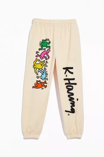 Keith Haring Dancing, Fashion Necessities, Dance Sweatpants, Keith Haring Shirt, Keith Haring Art, Men Sweatpants, Haring Art, Practice Outfits, Shirt Design Inspiration