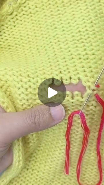 50K views · 1.7K likes | clothes on Instagram: "How to repair the broken sweater? @lvbagpurse" Sweater Repair Diy, Repair Knitted Sweater, Knit Repair, Clothes Repair, Tips Sewing, Knitting Hacks, 50k Views, Mesh Sweater, Make Do And Mend