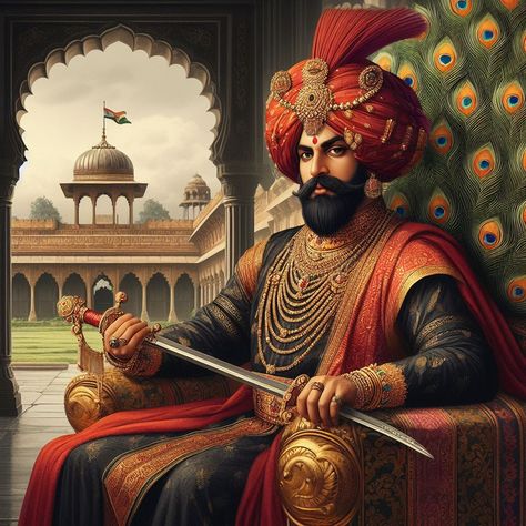 Prithviraj Chauhan Artwork Prithviraj Chauhan Hd Wallpaper, Prithviraj Chauhan, Indian King, King Painting, Ancient Kings, Vishnu Wallpapers, Warriors Wallpaper, Shivaji Maharaj, History Of India