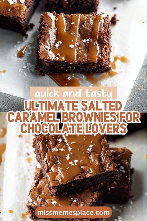 Calling all chocolate lovers! These ultimate salted caramel brownies are a must-bake! Featuring a dense, fudgy texture enriched with semi-sweet chocolate and layered with gooey salted caramel, this recipe is the perfect balance of sweetness and depth. Ideal for gatherings or a personal treat, these brownies will elevate your dessert game. Watch as your family and friends devour each bite, savoring the delightful contrast of flavors. Don’t miss out on this chocolatey bliss! Gooey Caramel Brownies, Caramel Filled Brownies, Salted Caramel Brownie Recipe, Brownies Caramel, Caramel Brownies Recipe, Chocolate Caramel Brownies, Chocolate Chip Brownies, Game Watch, Salted Caramel Brownies