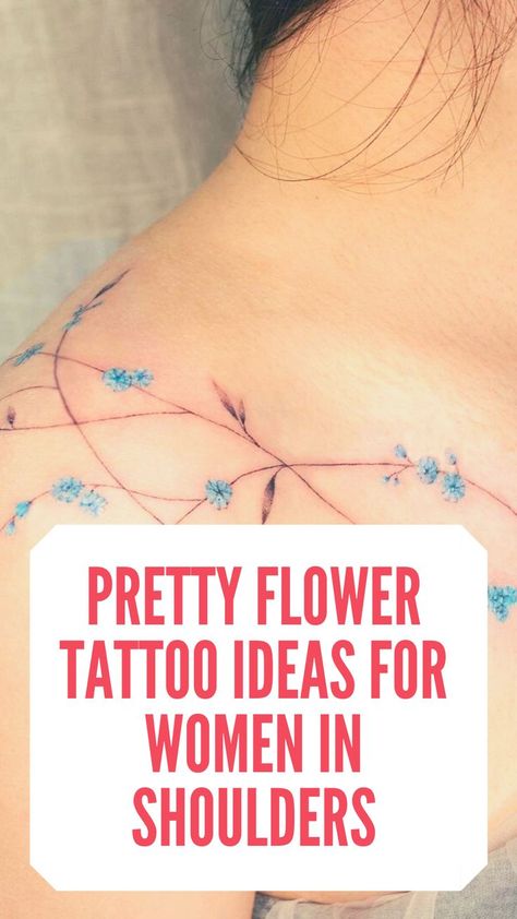 Flower tattoos are some of the most popular and meaningful tattoos for women. Among thrmshoulder flower tattoos are special. Let's see some eye catching Flower Tattoo Ideas For Women In Shoulders. Delicate Tattoo Ideas For Women, Small Scar Cover Up Tattoo, Elegant Tattoos For Women Classy Chic, Women’s Shoulder Tattoo Ideas, Front Shoulder Tattoos For Women Unique, Delicate Shoulder Tattoos For Women, Shoulder Tattoos For Women Elegant, Tattoo Ideas For Scars, Dainty Shoulder Tattoos For Women