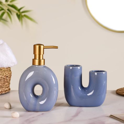 Bathroom hygiene redefined!✨🛁 Turn your bathroom into a rejuvenating haven with our all-new bath sets!🧴🆕 Products included: 1. Modern Ceramic Bath Set Of 2 Blue 2. Stone Texture Modern Bathroom Set Of 2 Sand 3. Modern Donut Ceramic Bath Set Of 2 Matte Black 4. Art Deco Stoneware Bathroom Set Of 3 Ocean Blue 5. Art Deco Ceramic Bathroom Set Of 3 With Tray Grey 6. Contemporary Stoneware Bath Set Of 2 Beige Brown 7. Glossy Scandi Bathroom Accessories Set Of 2 White Blue 8. Scandinavian Bath Se... Makeshift Bar, Scandi Bathroom, Ceramic Bathroom, Bath Set, Bathroom Accessory Set, Bath Sets, Bathroom Set, Stone Texture, Accessories Set