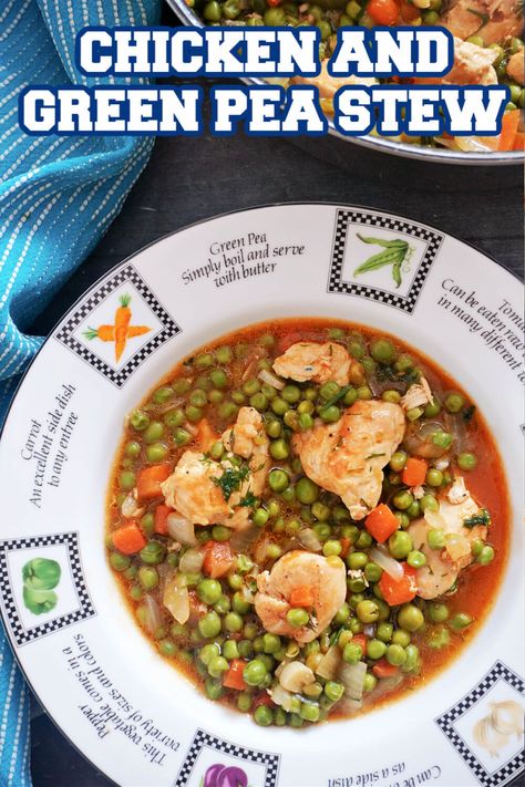 Chicken And Peas Recipes, Chicken Peas Recipe, Menstrual Phase, Green Split Peas, Split Peas, Raw Carrots, Pea Recipes, Chicken Stew, Green Peas