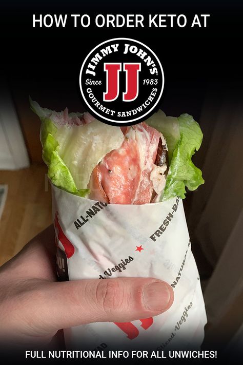 Keto Options at Jimmy John's #keto #lowcarb #lchf #unwich #nobunplease Unwich Lettuce Wraps Jimmy Johns, Summer Time Snacks, Mthfr Diet, Keto Facts, Keto Sandwiches, Keto Basics, Carpaccio Recipe, Dirty Keto, Healthy Fast Food Options