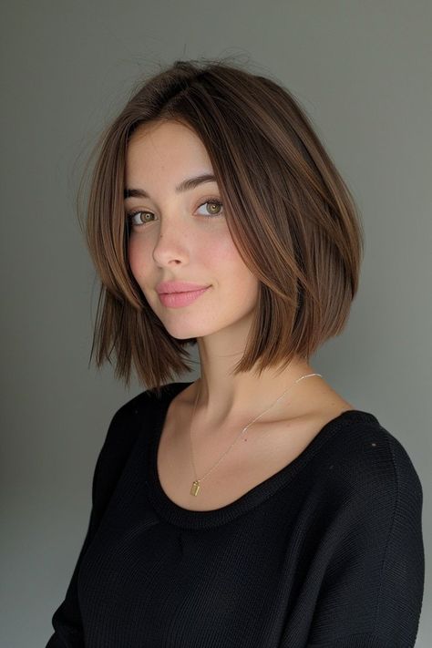 Shoulder Length Bob Haircut, Bob Hair Color, Square Face Hairstyles, Hair Inspiration Short, Haircut Inspiration, Vlasové Trendy, Women's Hair, Care Hair, Penteado Cabelo Curto