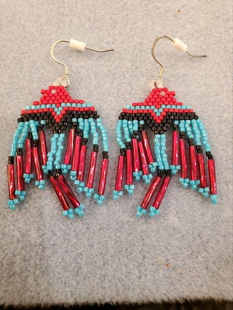 Thunderbird Native American Handmade Bead Earrings - Etsy Canada Native American Crafts, Nativity Crafts, Earrings Turquoise, Handmade Beads, Bead Earrings, Earrings Etsy, Beaded Earrings, Favorite Jewelry, Nativity