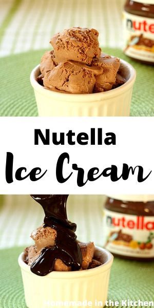 Learn how to make a small batch of homemade no cook egg free Nutella Ice Cream in a blender with 5 ingredients! #homemadeinthekitchen #nutellaicecream #homemadeicecream #nutellarecipes How To Make Nutella Ice Cream, No Egg Ice Cream Maker Recipes, Ninja Creami Nutella Ice Cream, Ice Cream In A Blender, Eggless Ice Cream, Nutella Ice Cream Recipe, Healthy Chocolate Ice Cream, Freezer Desserts, Nutella Ice Cream