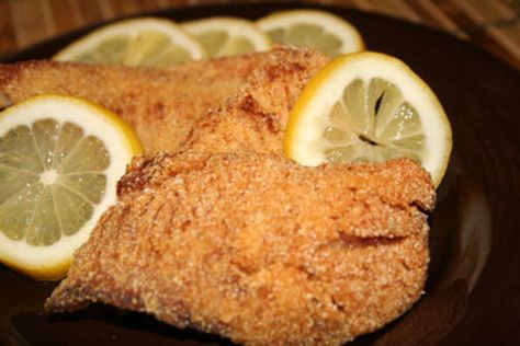 This batter is great on any fish, and our favorite is crappie. Hope you enjoy. The serving size and cook time are approximate because we usually just cook what we catch. You can cook as little or as much fish as you have on hand. Justin Wilson Recipes, Fried Catfish Recipe, Oscar Food, Fried Catfish Recipes, Justin Wilson, Catfish Recipe, Catfish Recipes, Fried Catfish, Battered Fish