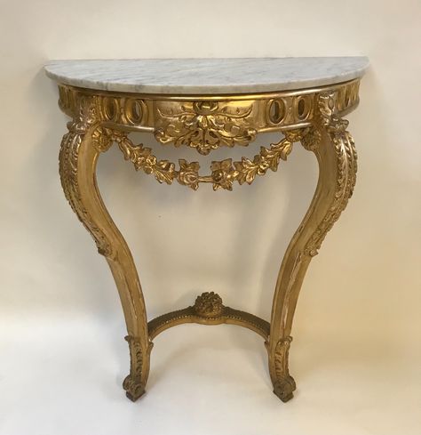 FRENCH GILDED DECORATIVE CONSOLE TABLE Antique Tables, French Lavender, Antique Table, Antique Photos, Painting Furniture, Hollywood Regency, Sitting Room, Limited Editions, Console Table