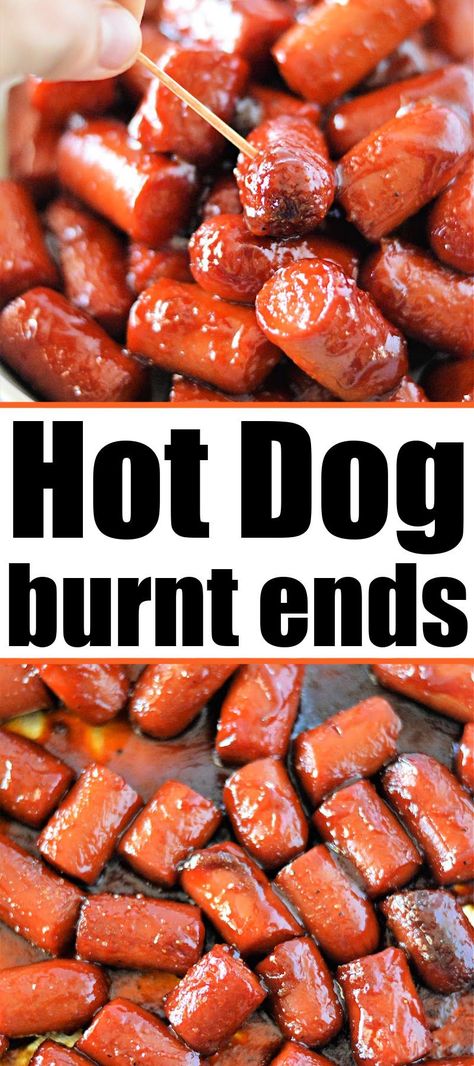 Appetizer Hot Dog, Hot Dogs In Bbq Sauce, Hot Dog Appetizers Crockpot, Drunken Hot Dogs, Hot Dog Burnt Ends 12 Tomatoes, Hot Dog Skewers, Barbecue Hot Dogs, Hot Dog Crockpot, Cooking Hot Dogs For A Crowd