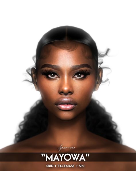 "MAYOWA" SKIN + FACEMASK + OVERLAY + SIM | SLEPHORA Cc Sims 4 Overlay, Sims 4 Mods Skin Overlay, Female Skin Overlay Sims 4 Cc, Sims 4 Women Skin Overlay, Sims 4 Black Female Cc Skin, Ts4 Skins Cc, Black Sims 4 Cc Skin Details, Sims 4 Cc Face Details Skin, Sim4 Cc Skin Overlay